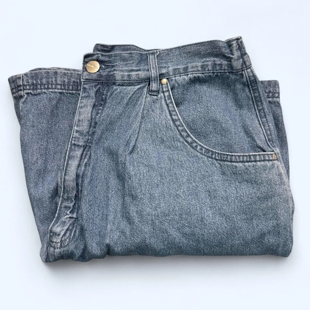 Ami Denim Bermuda Shorts Women's 12 Blue High Rise Vintage 90s Jorts Mom Norm